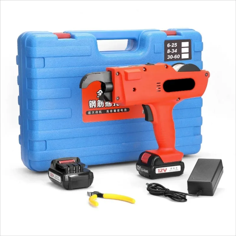 12 V Automatic 8-34MM Rebar Tier Cordless Rechargeable Tying Binding Machine Automatic Rebar Tying Wire Rebar Binding Machine