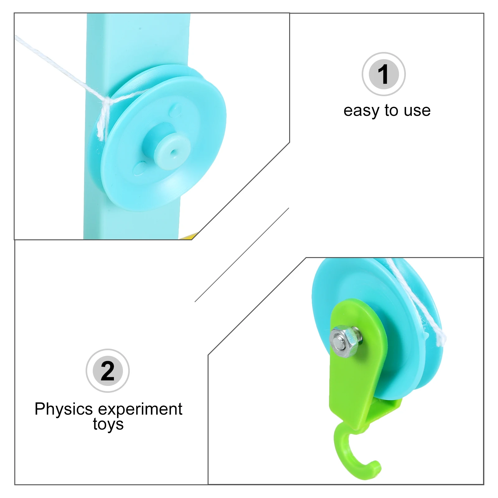 

3 Sets Pullax Teaching Aids Physical Experiment Pulley Block Pulleys for Physics Science Kit System
