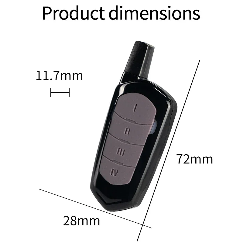 Afstandsbediening Garagedeur Afstandsbediening 4 Knop Vaste Leercode 433 315 868 MHz voor Elektrische Poort Garage