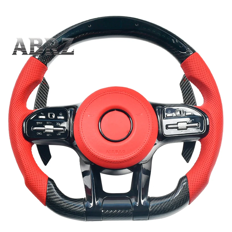 

Customized Real Carbon Fiber Steering Wheel for Mercedes-Benz AMG W205 W204 E300 W213 G500 W212 C63 S63 2009-2021 Old To New