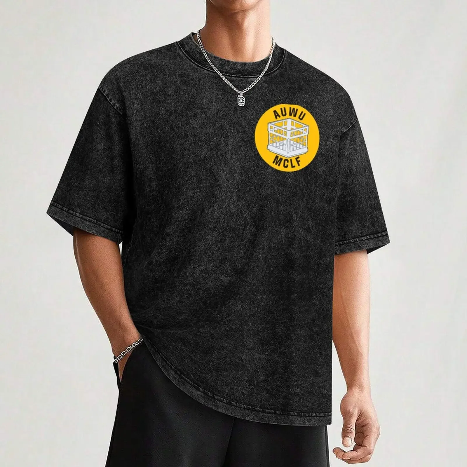 MCLF (Krzest) T-Shirt oversize koszulka z grafiką zwykły zwierzęcy nadruk dla chłopców odzież męska