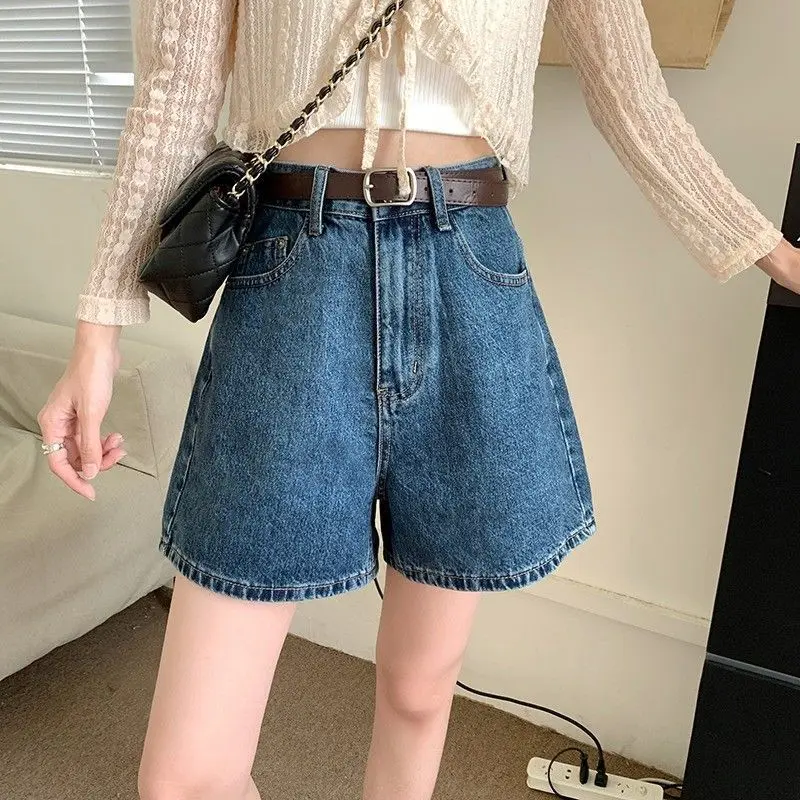 

Широкие джинсы с высокой талией, женские летние тонкие свободные брюки трапециевидной формы для похудения, повседневные брюки прямого кроя