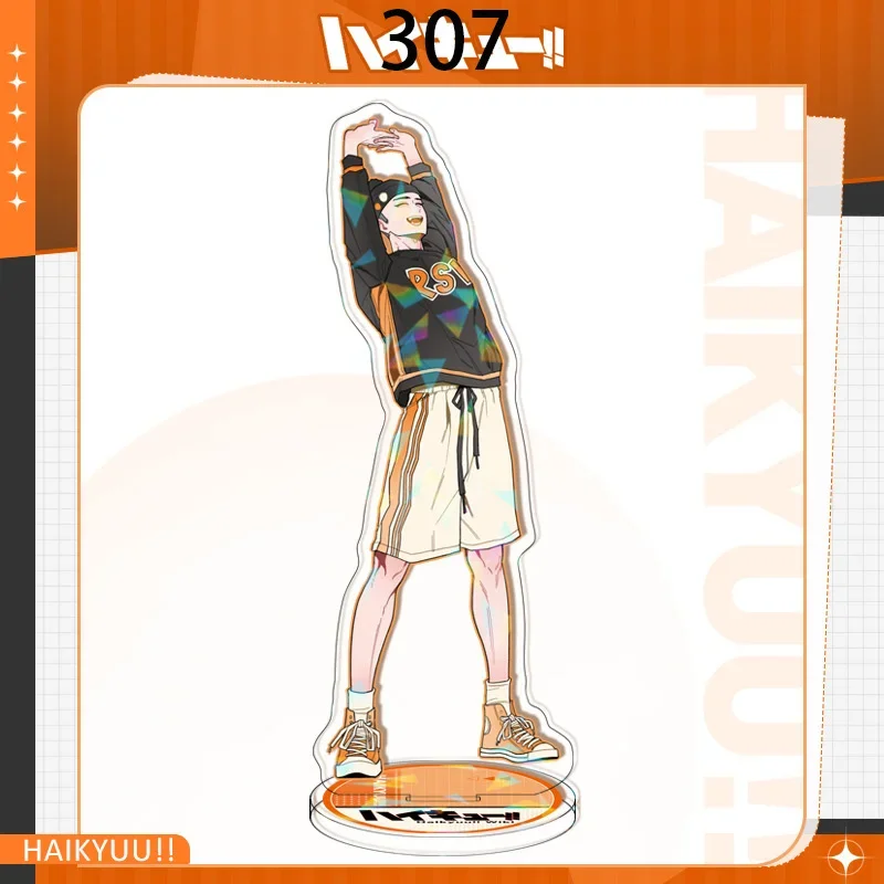 Anime Haikyuu!! Cosplay Cartoon Room Decoration acrilico Laser Standing Sign ornamenti Desktop regalo di compleanno di natale invia amici