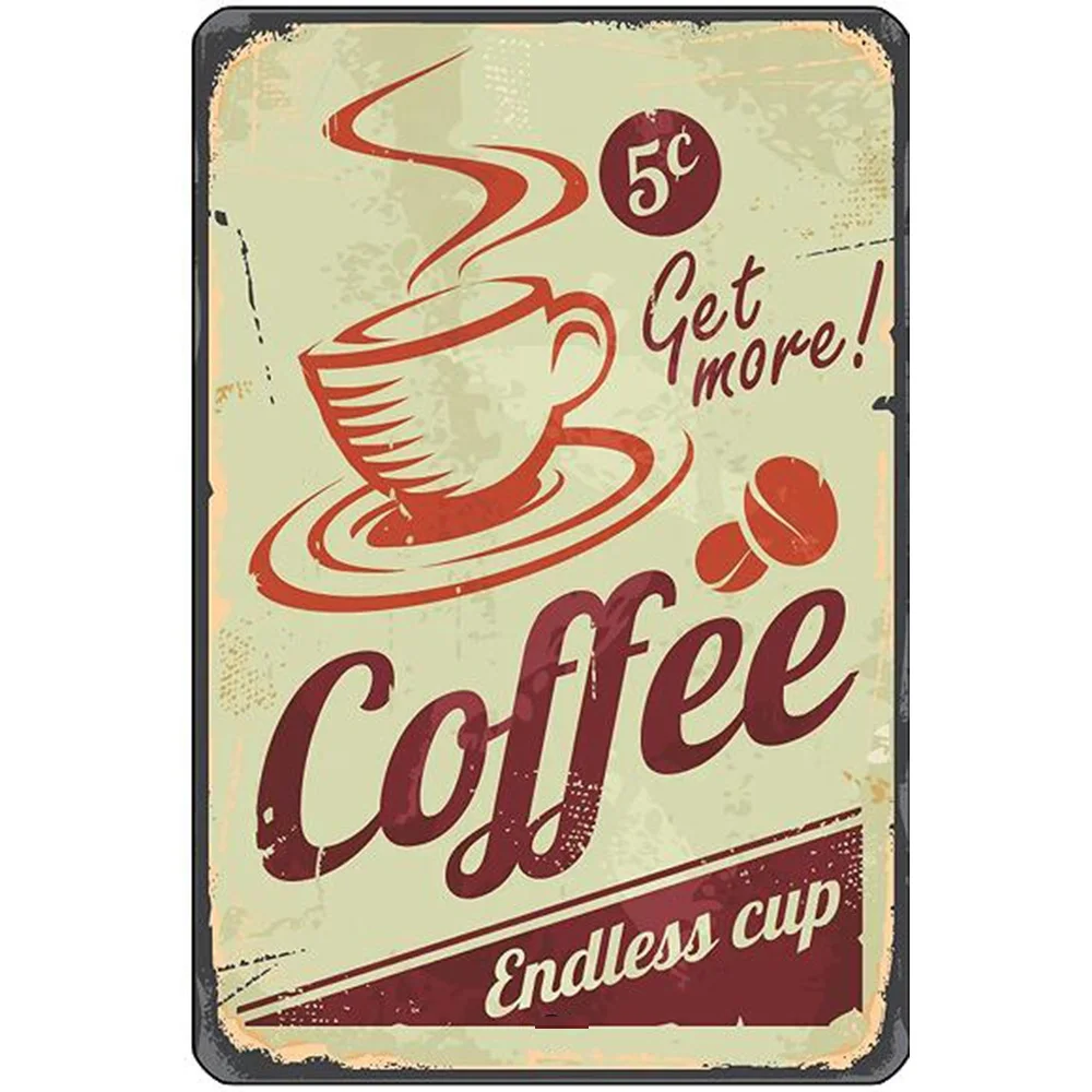 2X3FT COFFEE flags WITH ENDLESS CUP custom GET MORE BANNER