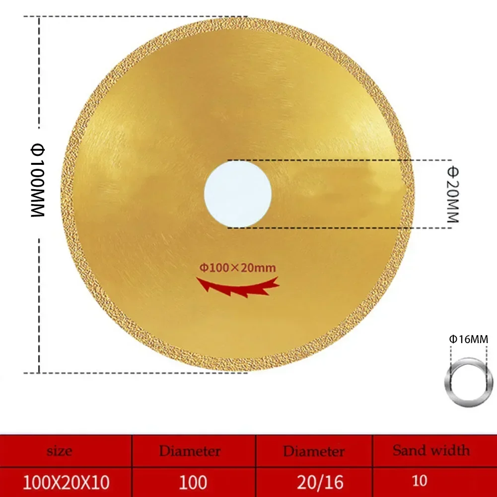 ALLGOOD-Lame de Scie en Diamant Ultra Fine Multifonction, Acier, Alliage de Fer, Lame de Coupe du Métal, Meule de Brasage Tranchante, 100mm, 1Pc