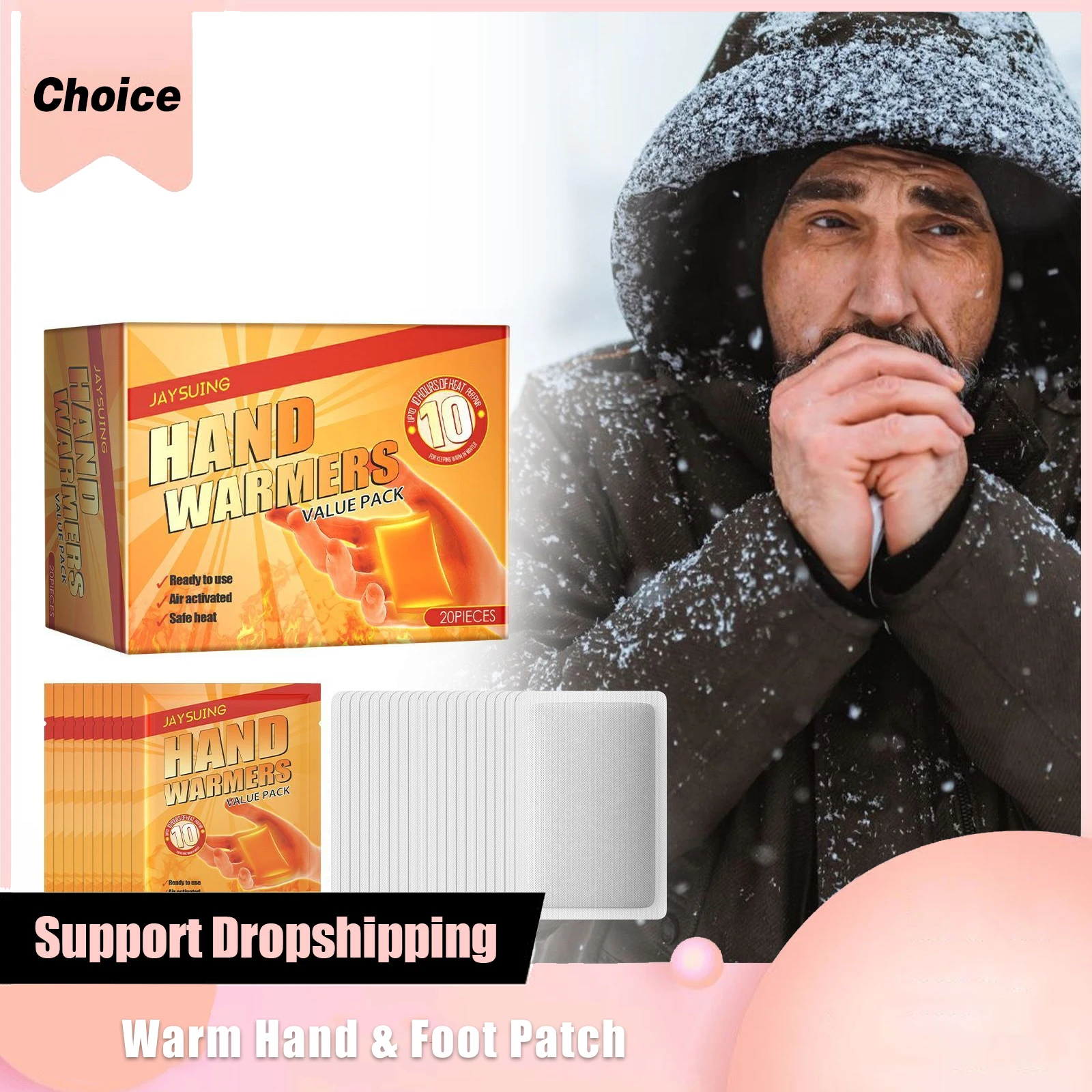 冬の手足ウォーマーパッチ 生理痛を緩和 継続的な暖かさ 便利な使い捨て自己発熱ユニバーサルステッカー