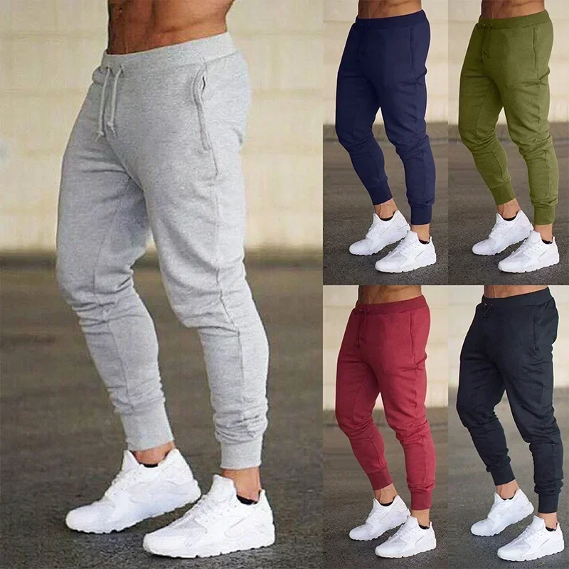 Slim New Jogging Sport Cotton Sweatpants Trouser Pants Running Fit Joggers Men Bodybuilding Trackpants