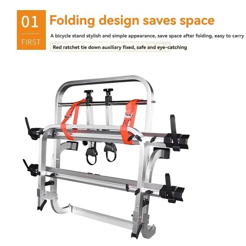 

New Rear mounted bicycle rack for RV Ladder pro Retrofit Rear door ladder rear tail RV retrofit