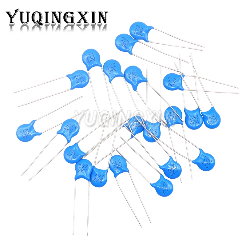 20pcs High Voltage Ceramic Capacitor 2KV 15PF 22PF 100PF 120PF 150PF 220PF 330PF 470PF 680PF 1NF 1.5NF 2.2NF 3.3NF 4.7NF 10NF