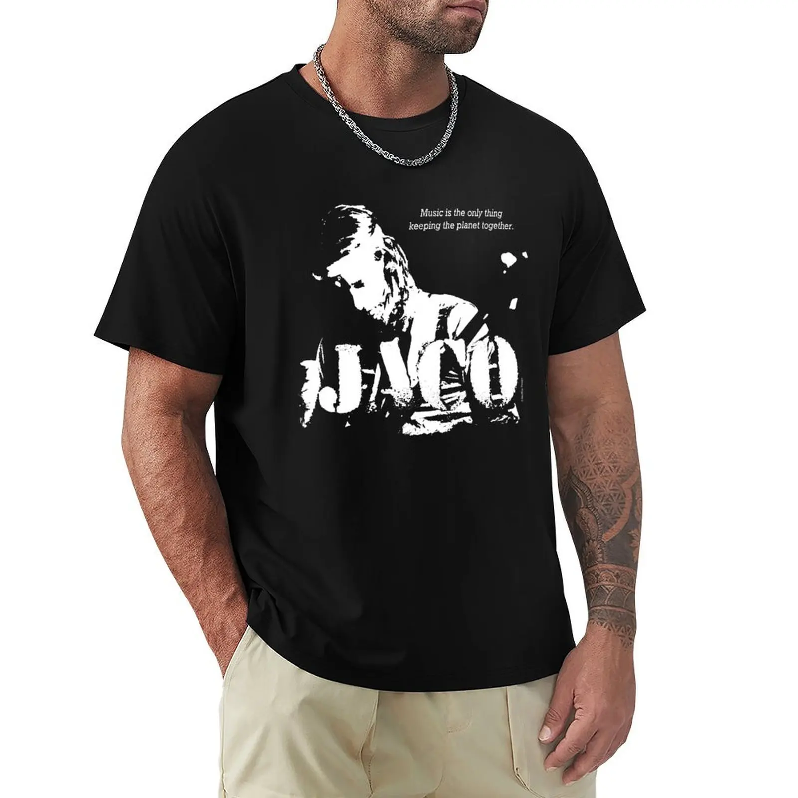 Camiseta Jazz Wisdom of Jaco Pastorius (1 color) Camiseta informal de algodón de manga corta a la moda