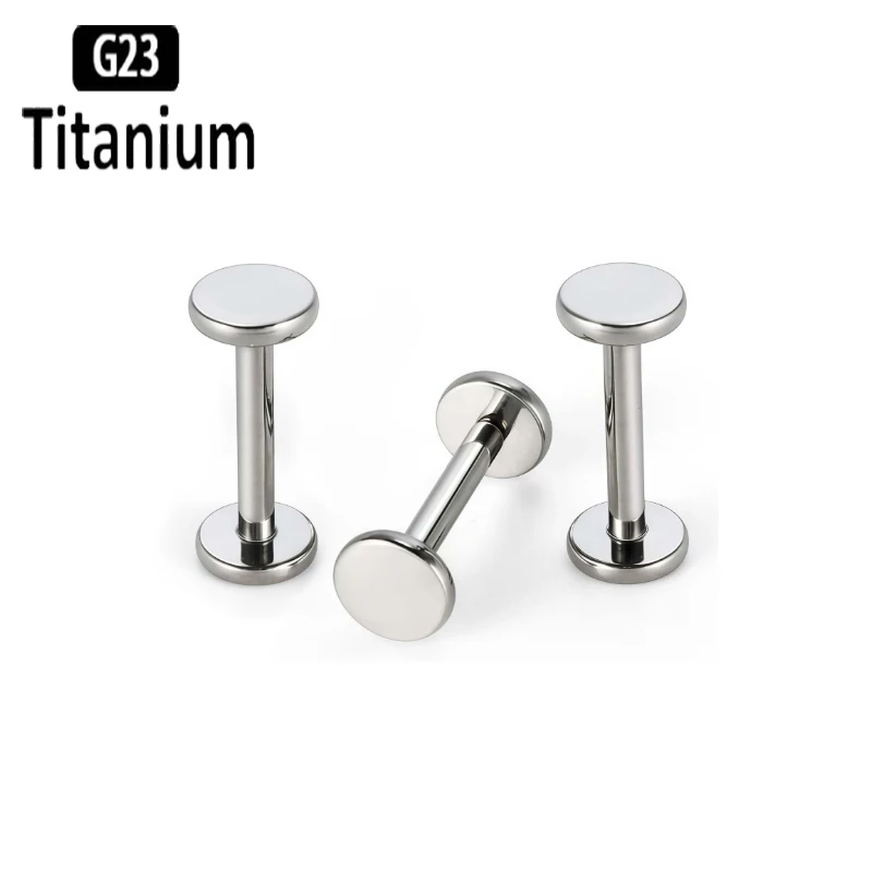G23 Titan Kreis Punkt Flache Scheibe Ohrstecker Runde Scheibe Knorpel Helix Tragus Ohrläppchen Nase Ohrstecker Lobe Piercing Körperschmuck