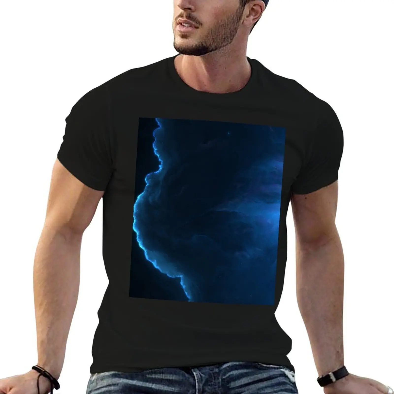 Beautiful blue space (nebula) T-Shirt Dry Fit Athletic Short Sleeve Shirt