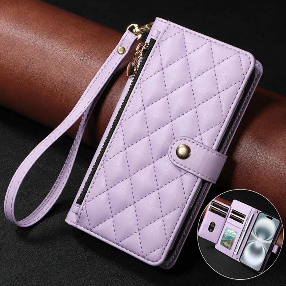 

Zipper Leather Wallet Case For Motorola Moto G86 G54 G15 Power G56 G05 G35 G45 G55 G75 G85 G04S G14 G24 G34 G54 G64 G84 Cover