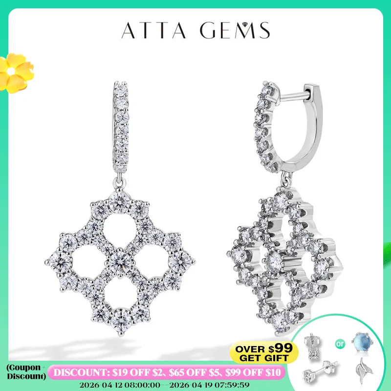 

Женские серьги из серебра 925 пробы, с муассанитом