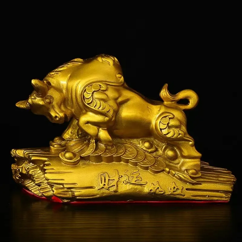 

Lucky Craft, вся медь, латунь, богатство, удача, как Радужный бык, знак зодиака, бык, деньги, бык, орнамент, украшение для офиса, гостиной