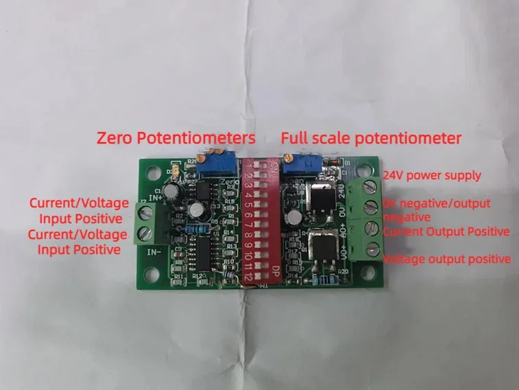 Current to Voltage Module 4-20mA to 0-3.3/5/10V Voltage to Current 0-5V/10V to 4-20mA