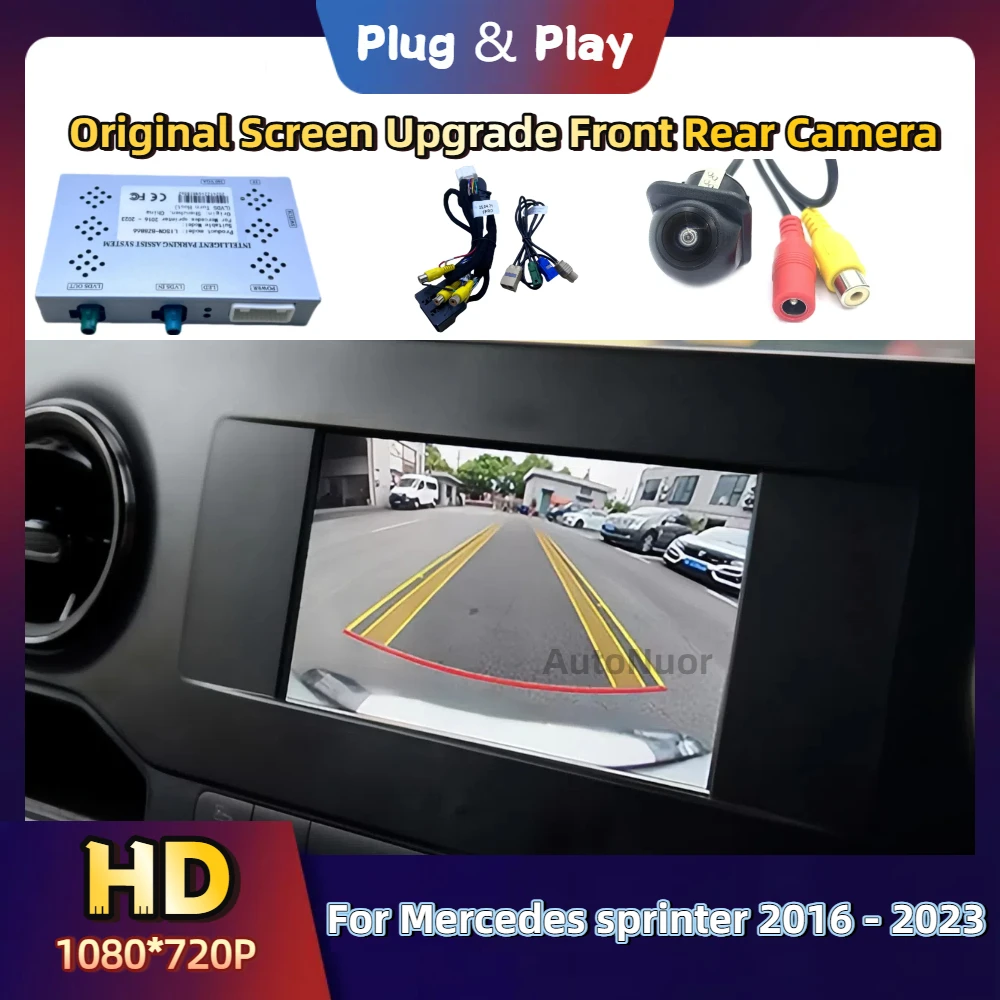 Reverse Camera Kit Special For Mercedes Sprinter 2016 2017 2018 2019 - 2023 Original Screen Plug & Play Front Rear View Camera