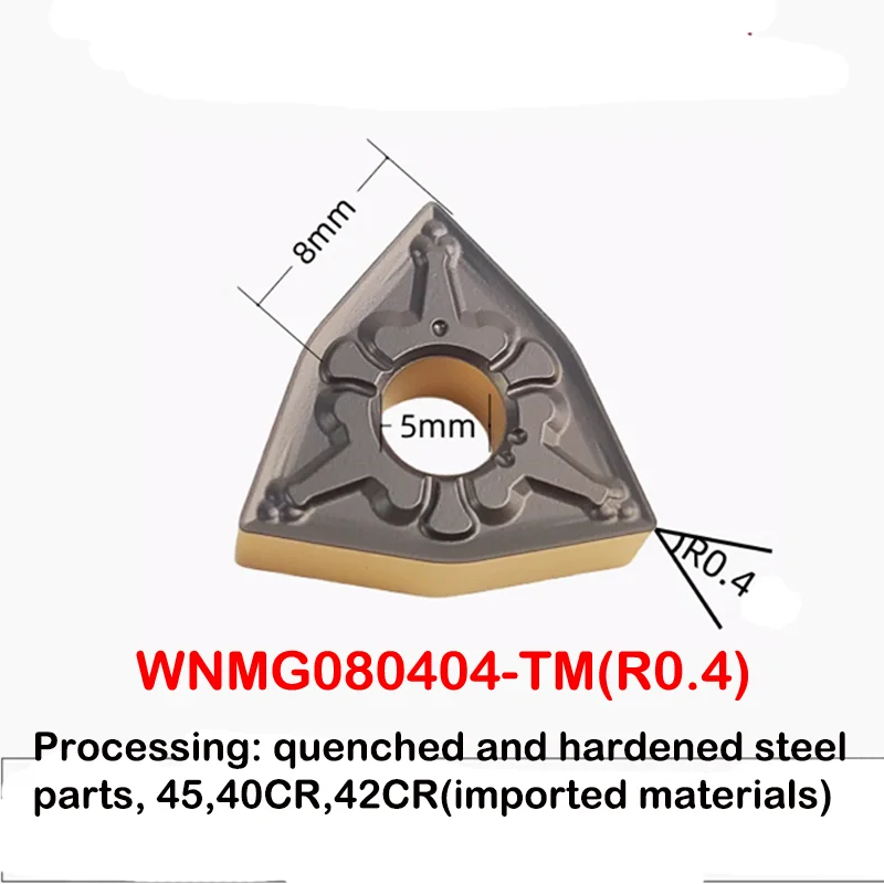 10 قطعة باستخدام الحاسب الآلي إدراج الدائرة الخارجية على شكل الخوخ تحول الرأس WNMG 080404   08 TM MA PM MQ إدراجات كربيد الفولاذ المقاوم للصدأ