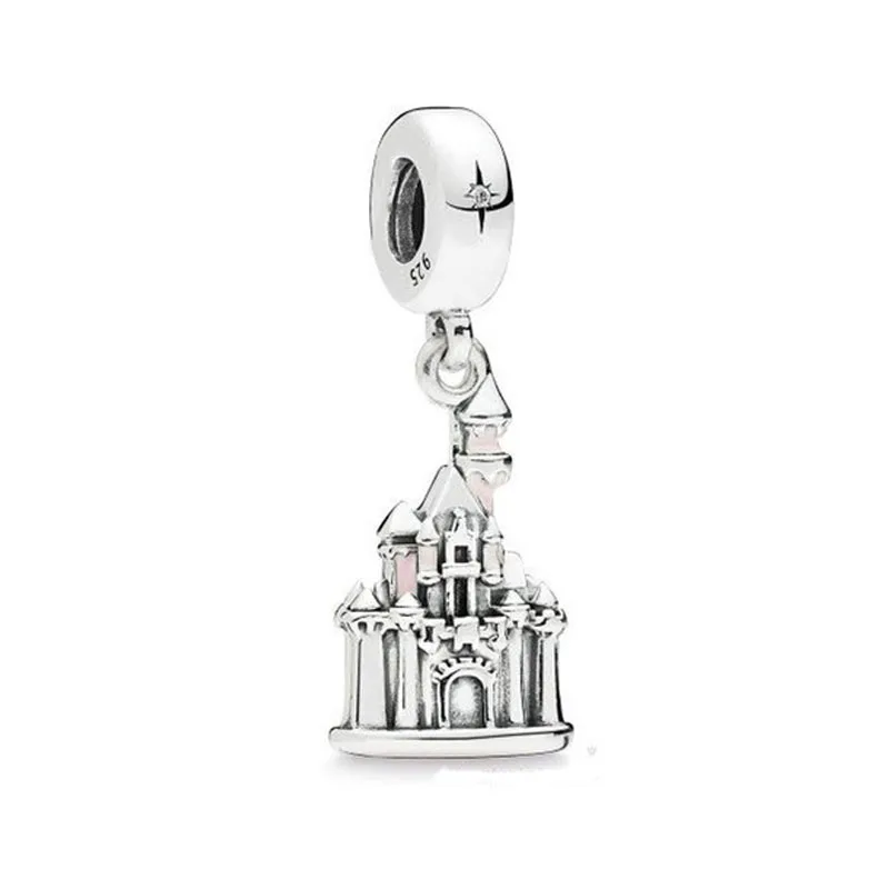 New Fine Bead 925 Silver Plat Eiffel Tower Cross Religion safety Pendant Dangle For original  Charm DIY Jewelry Bracelet