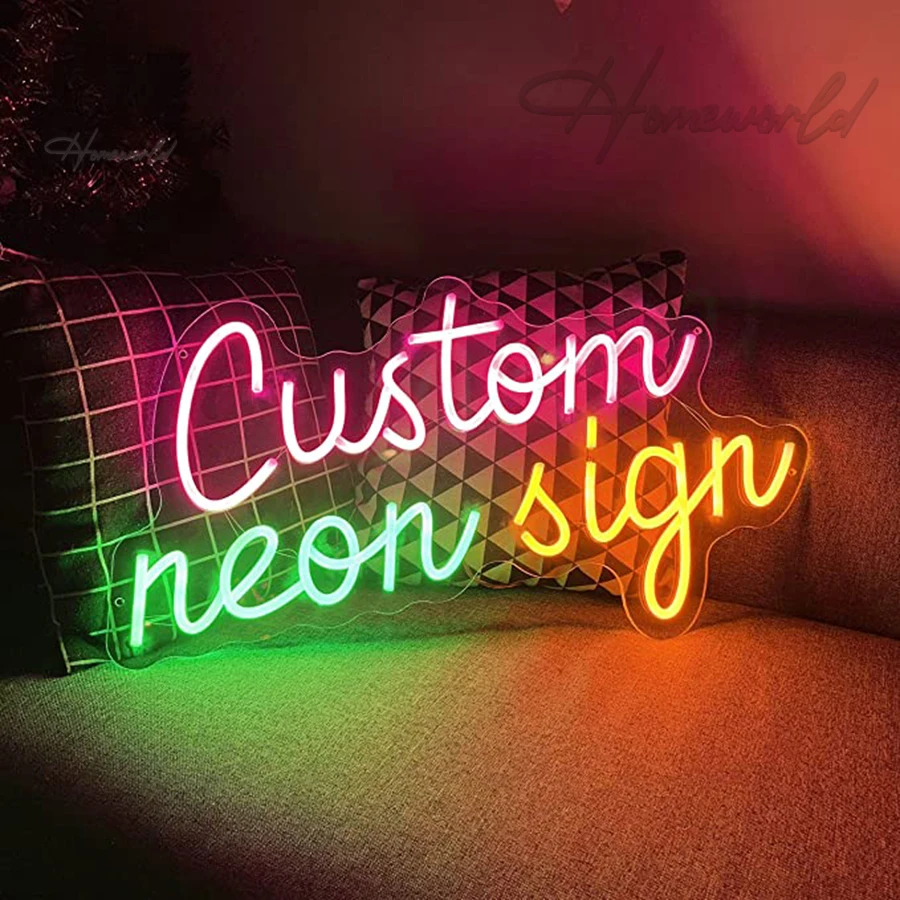 Custom Neon Sign Light DIY Your Own Text Logo LED Night Lamp Decor Room Wall Shop Pub Game Wedding Birthday Party Restaurant