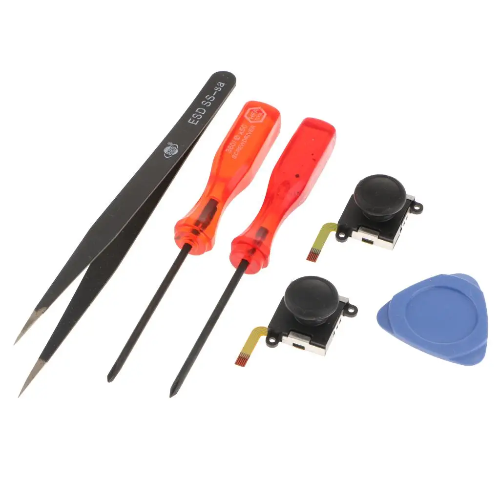 for Switch Controller 2Pack L/R Analog Rocker + Screwdriver with Triangle Paddle