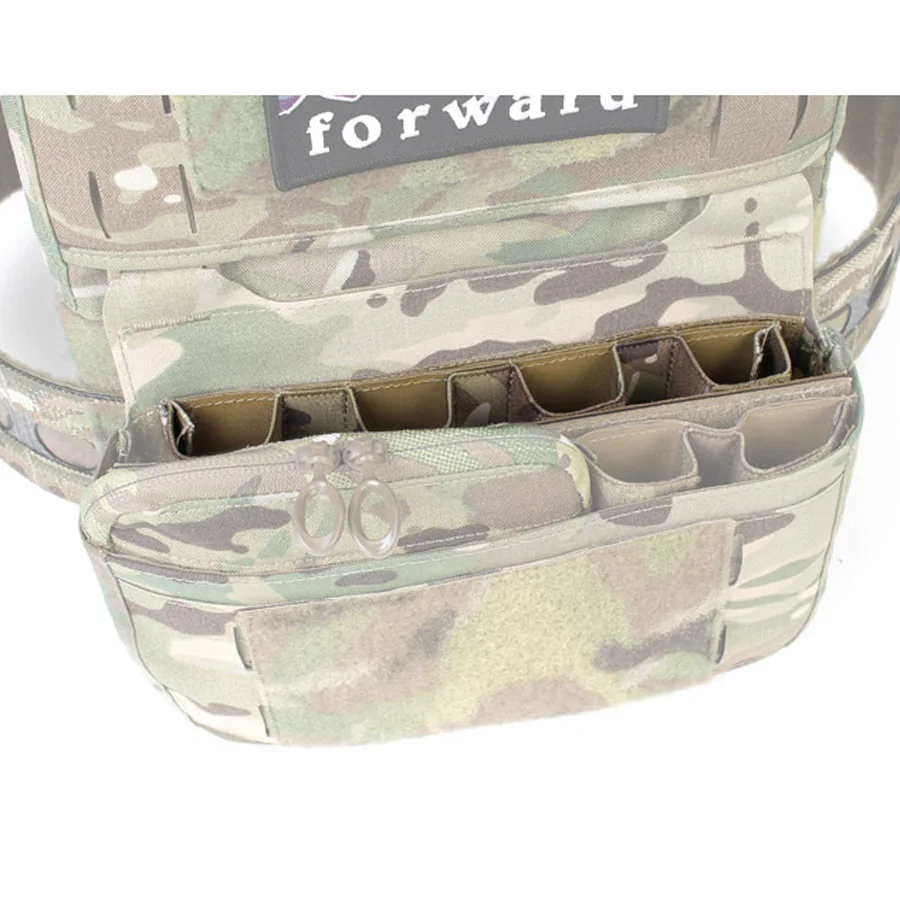 Tactical Vest Dope SMG 9MM Bag Quadruple 4 Partition Mag Insert pouch for MP5 MP7 ARP9 With Hooks and Loops Type