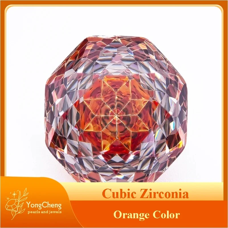 

Wholesale and Retail Cubic Zirconia Special Rose Cut Orange Color Gemstone Bead for Diy Advanced Jewelry Rings Earrings Making