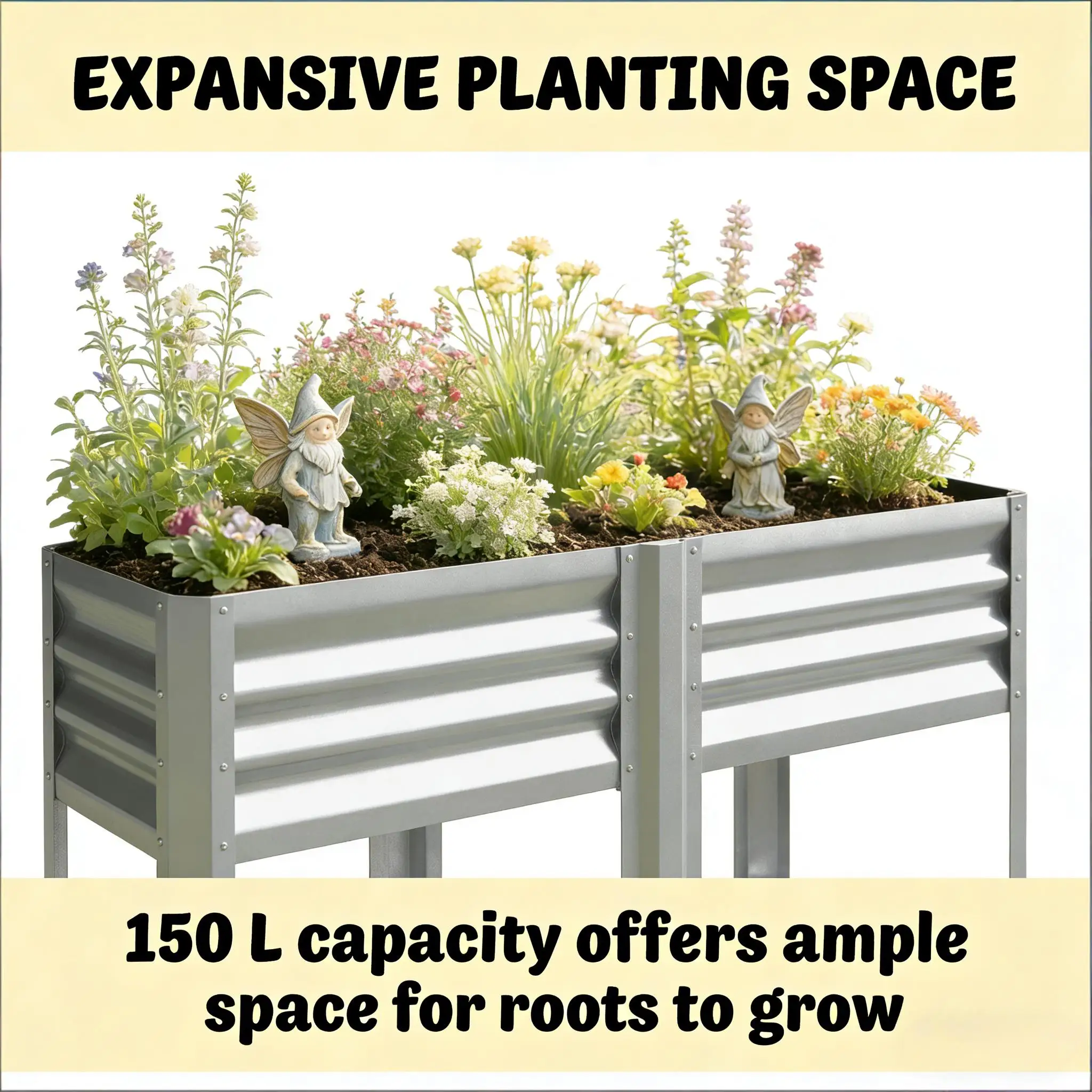 Outdoor Elevated Planter Box,Raised Garden Bed