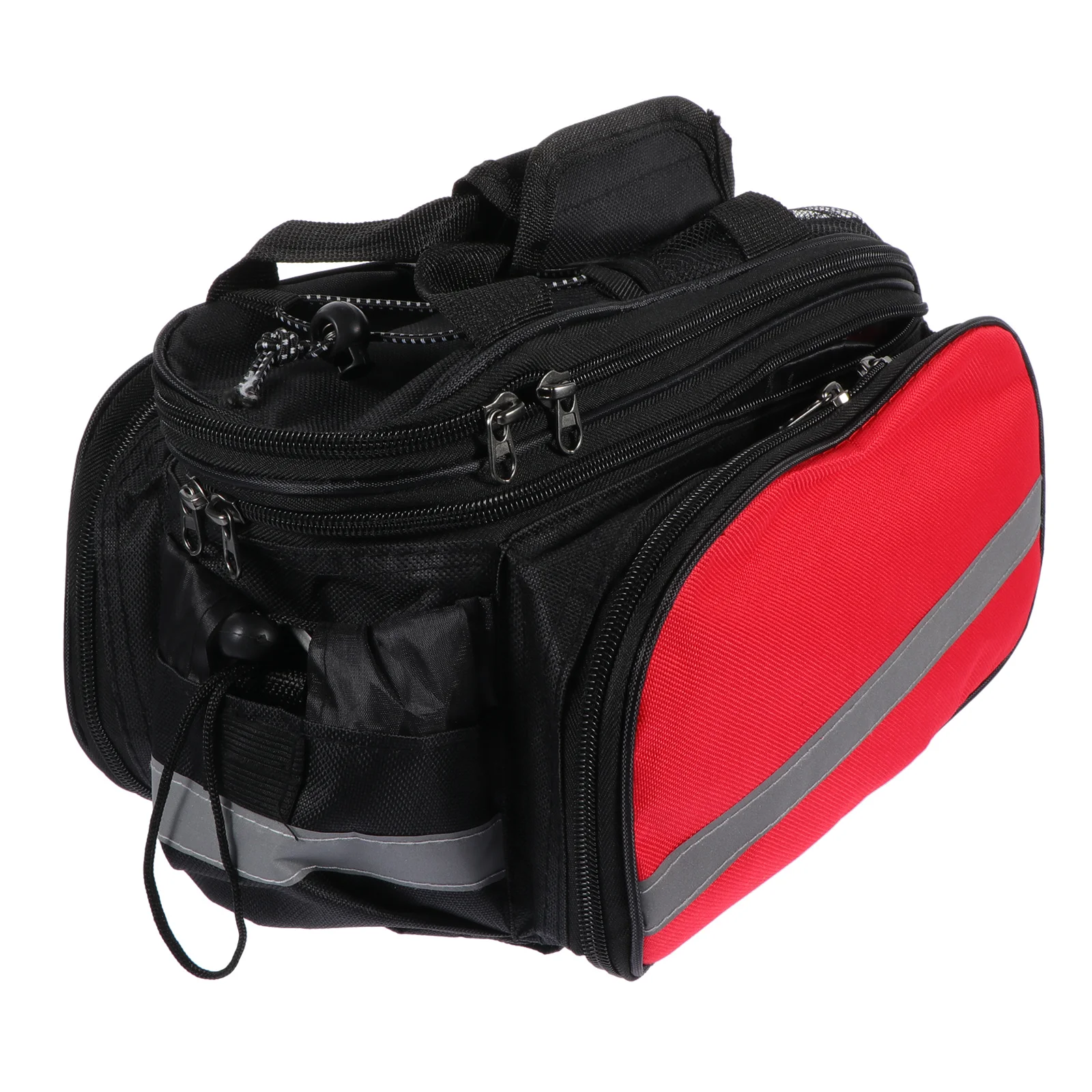 

Bike Rear Rack Bag Large Capacity Waterproof Oxford Cloth Reflective Strip Multi-Function Bike Storage Pouch for Phone Keys