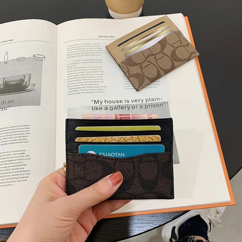 حامل بطاقات شخصي صغير لطيف للغاية للنساء، حقيبة بطاقات راقية، حامل بطاقات محفظة شخصي هندسي
