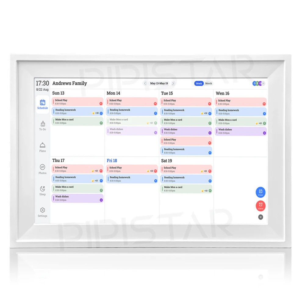 15-inch Wall Planner Digital Calendar frame & Chore Chart, Smart  Interactive Display for Family Schedules frame