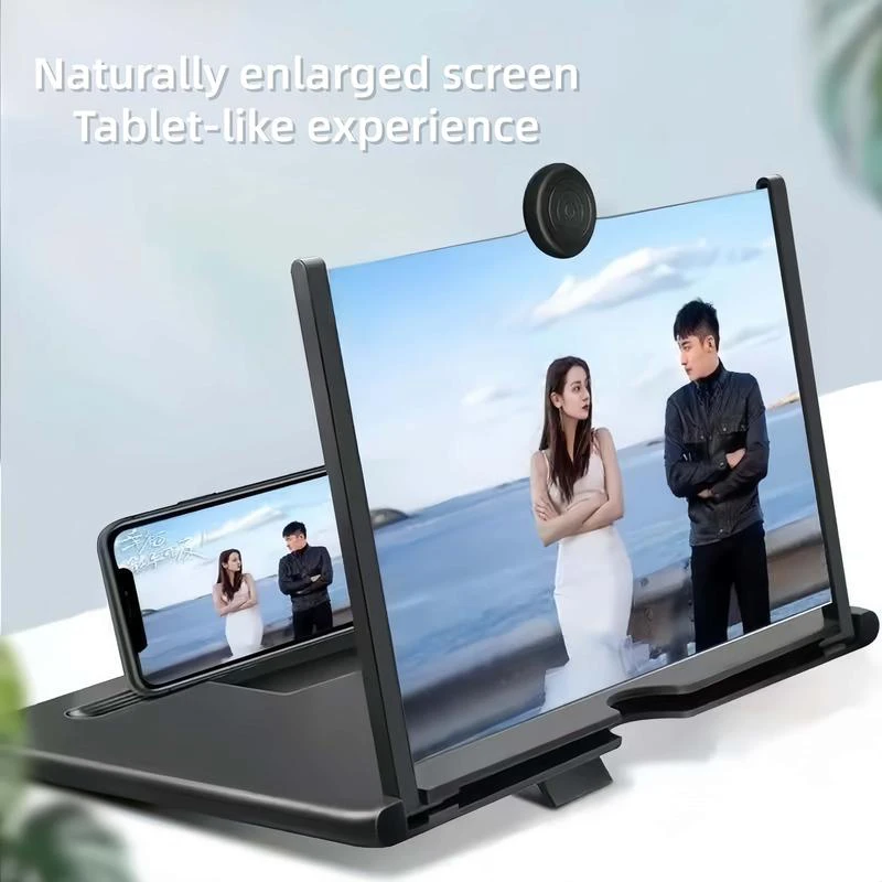 Lupa de celular de 12 "para fácil visualização de tv, orientação para paisagens, uso de proteção ocular, tela cheia, telefone celular magnífico