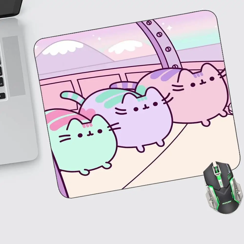 

Kawaii Pusheens Cats Mouse Pad Small Gaming Accessories Keyboard Computer Offices Desk Mat Pc Gamer Non-slip Rubber Mousepad