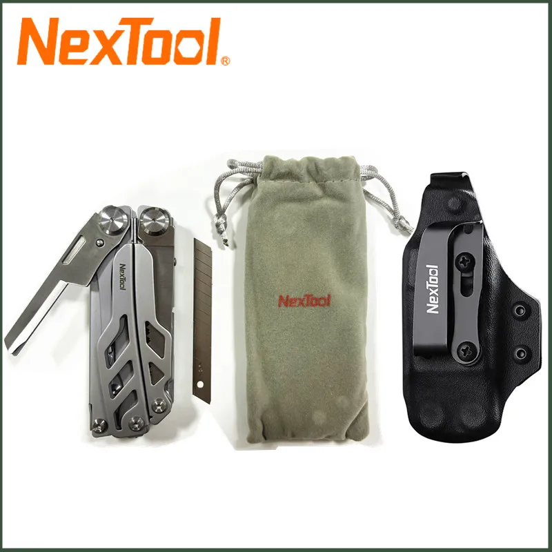 Imagem -06 - Nextool Flagship Pro 16 em Multiferramenta Faca Substituível Edc Faca Dobrável Tesoura Braçadeira Multi Ferramentas Alicate Clipe