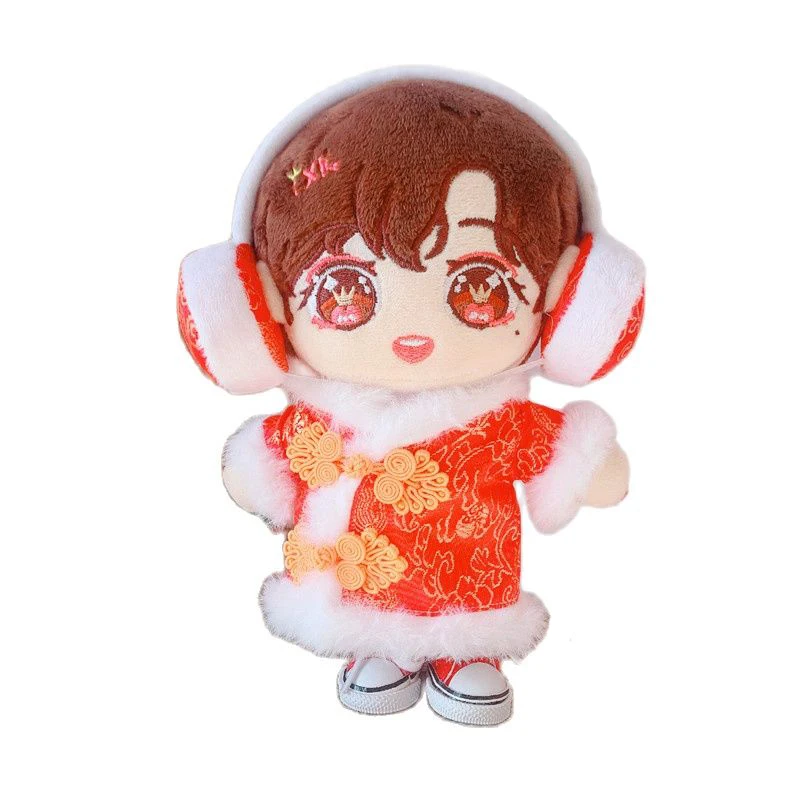 20CM Doll Clothes New Year's Eve Plush Doll's Clothes include Earphone+Clothes Dolls Accessories Korea Kpop EXO idol Dolls Toys