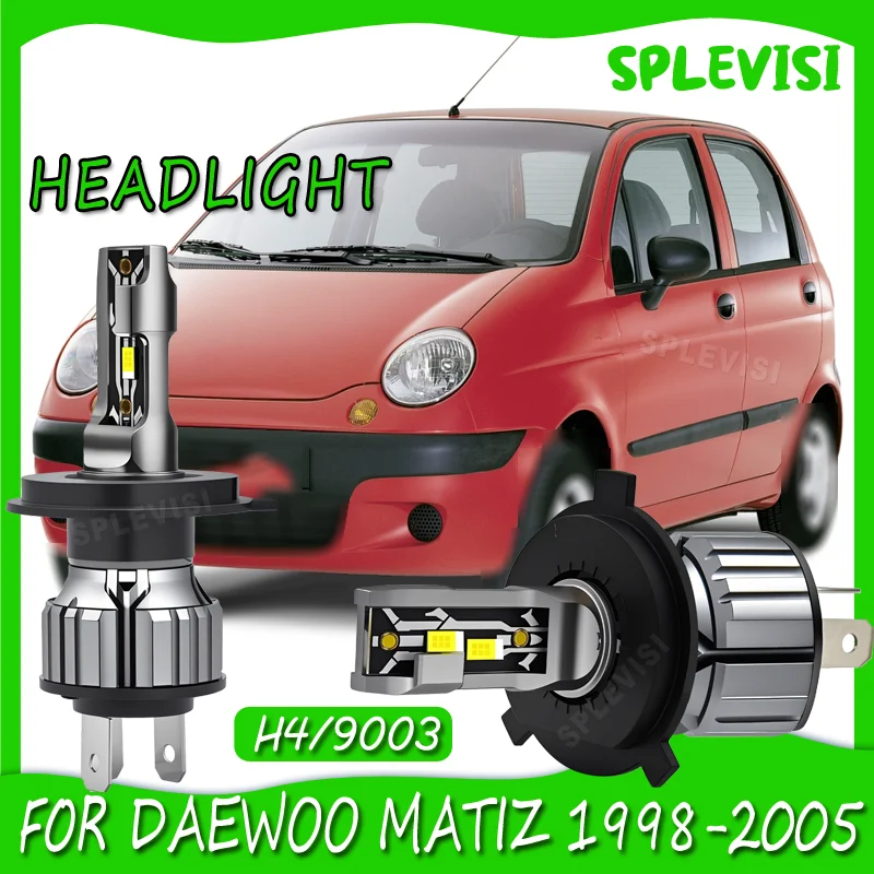 Durable Auto Enhanced Night Vision Shockproof h4 LED Headlight For Daewoo Matiz 1998-2005 1999 2000 2001 2002 2003 2004 2005