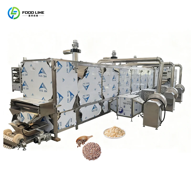 Custom Granule Material Cooling Corn Flakes Barroom Making Machine Uniform Cooling Effect Small Corn Flakes Making Machine