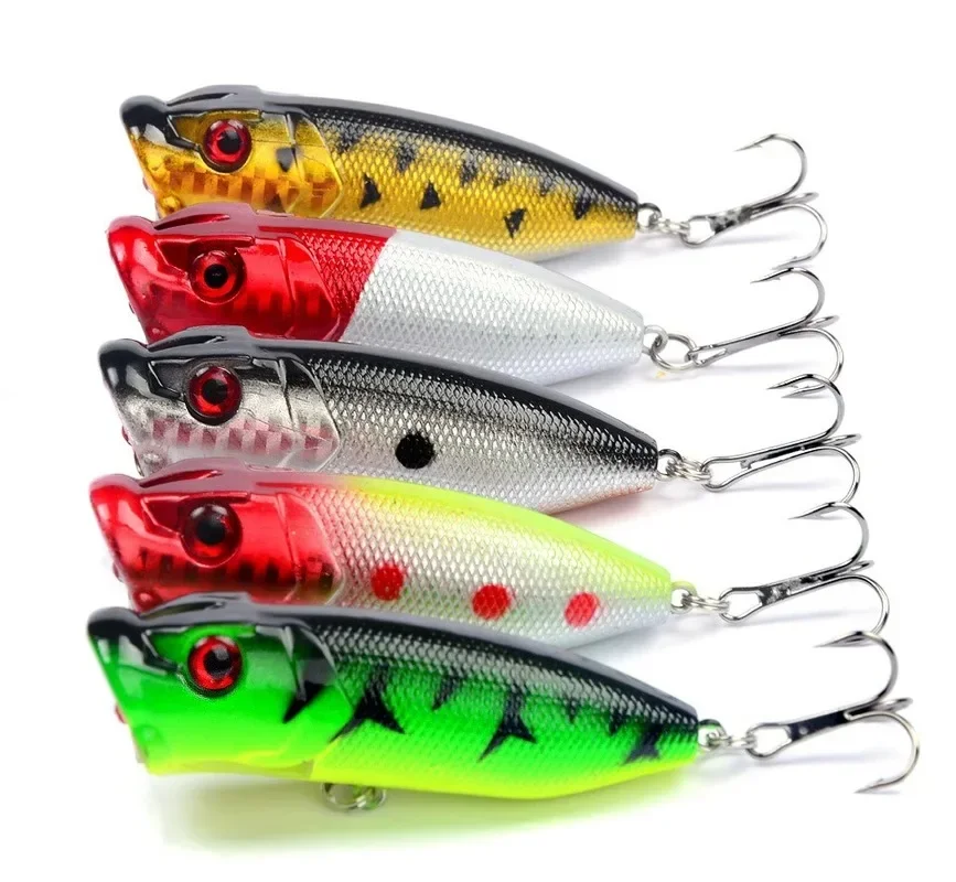 ALASICKA 1 Pcs 6.5cm/12g Bow-Tie Road Lure 3D Fish Eye Imitation Fishing Supplies Surface Fake Baits Reinforced Hooks