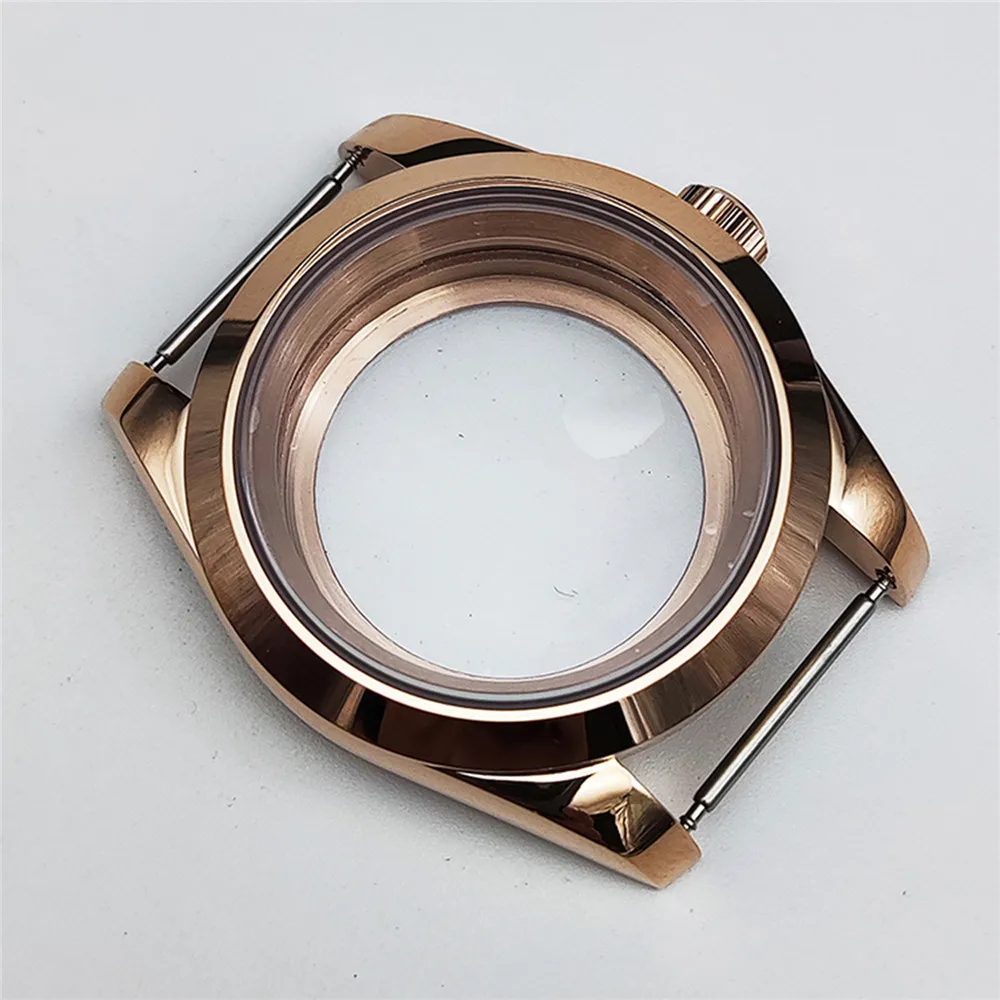 39MM Stainless Steel Watch Case Transparent Back Cover Mechanical Watch Case For NH35A/NH36A Movement Accessories