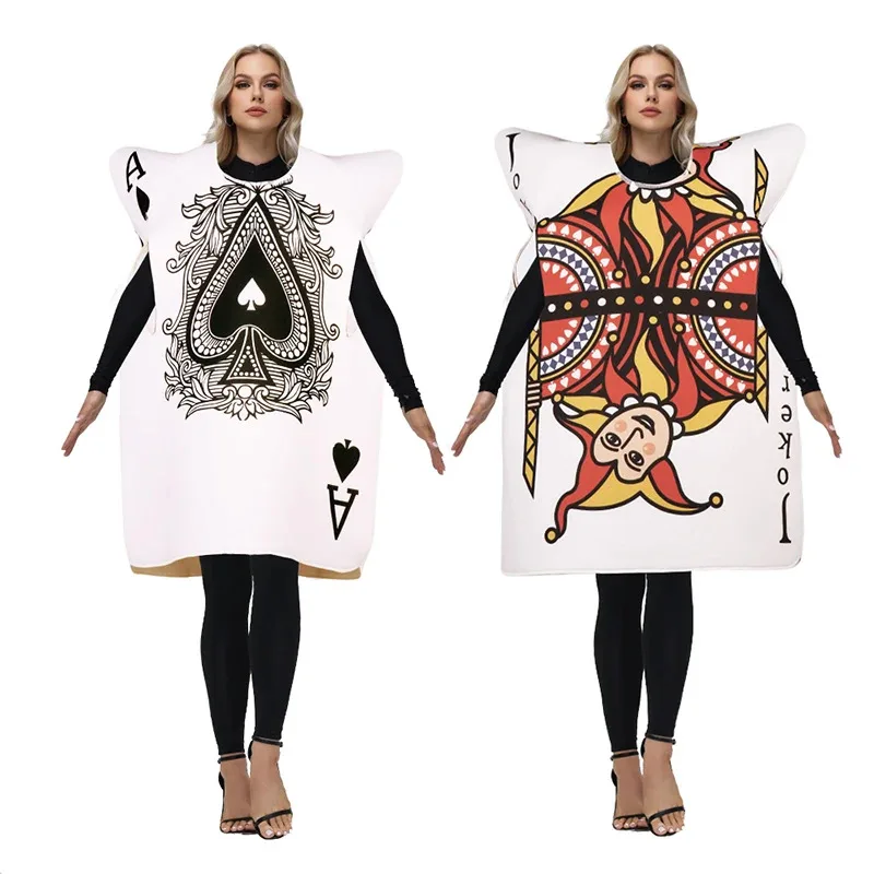 Sky02 Карнавальный костюм покера King Spades A Косплей Наряд Забавная пара Одежда Губка Реквизит для вечеринки Женщина Мужчина Карнавал Пурим Hal88Ji