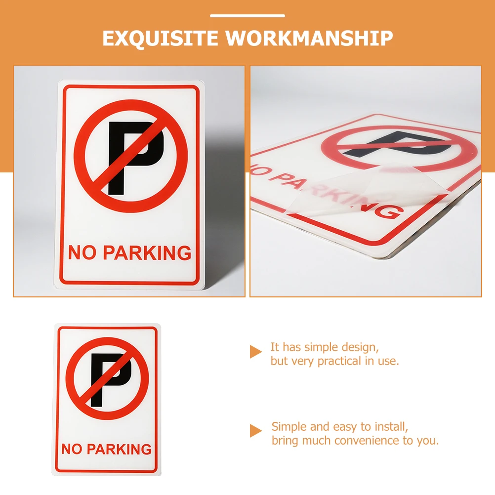 

Plastic No Parking Sign Weather Resistant Acrylic Bright Color Easy Install Long Lasting For Home Yard Restaurant Gate