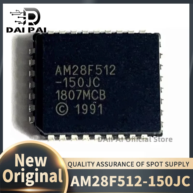 (10Pcs/Lot) 100% New original AM28F512-150JC AM28F512 28F512 PLCC32 Chipset