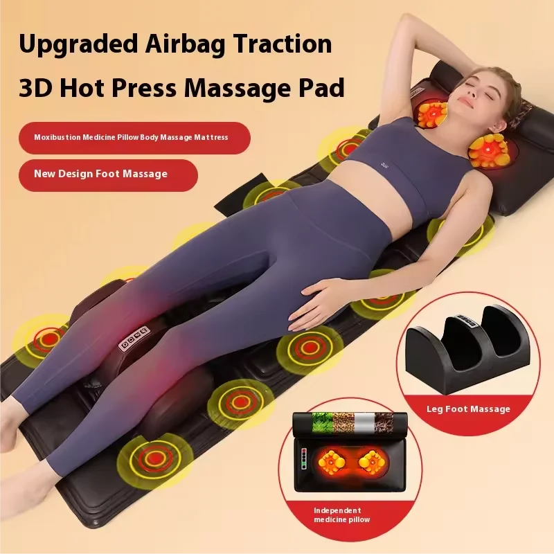 New Design Standard Size Full Body Vibrate Memory Shiatsu Massage Cushion Mattress Foot Massager