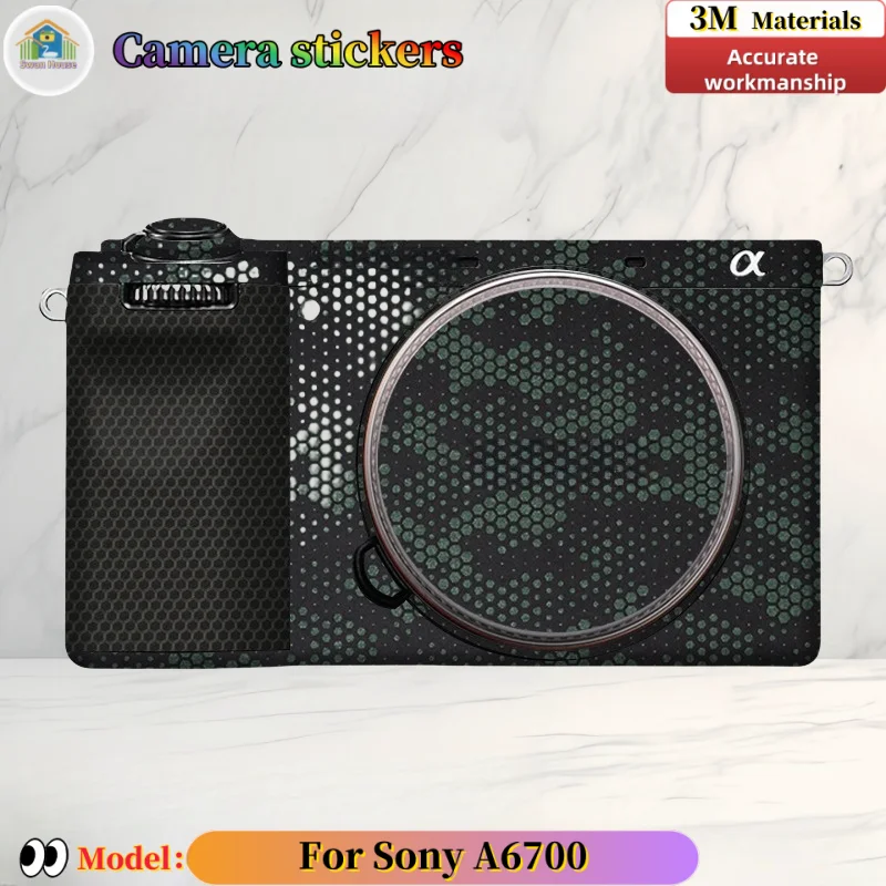 Para pegatina de lente de cámara Sony A6700, piel de bricolaje, película protectora resistente al desgaste de sastrería de precisión