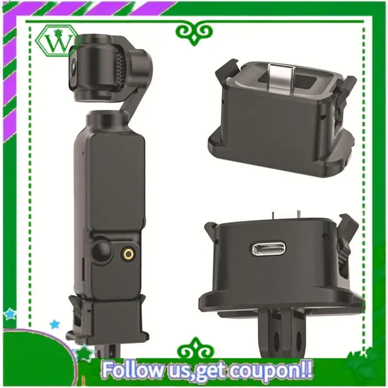 ABIK-Charging Adapter Base For DJI Osmo Pocket 3,Type-C Fast Charge, Quick-Release Dock For DJI Pocket 3 Action Camera