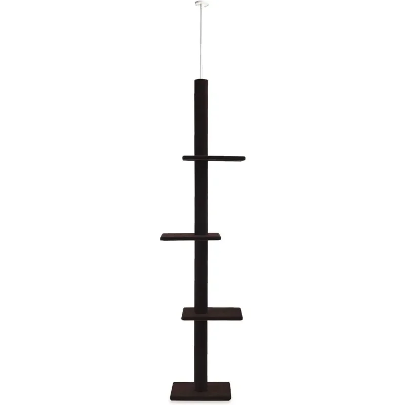 

tt Cat Craft Floor to Ceiling Cat Tree Tower with 4-Tiers for Climbing, Adjustable to Fit 7.5-9 Foot Tall Ceiling