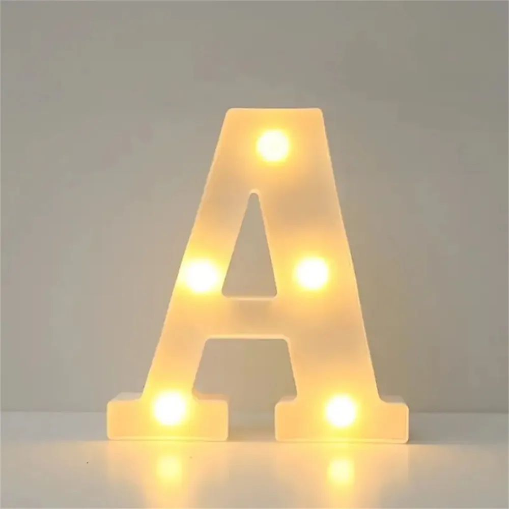 16CM LED Letter Lights,Battery Powered Alphabet Lamps For Bedroom,Birthday Party,Dining Table Decoration,Home Hanging Decor