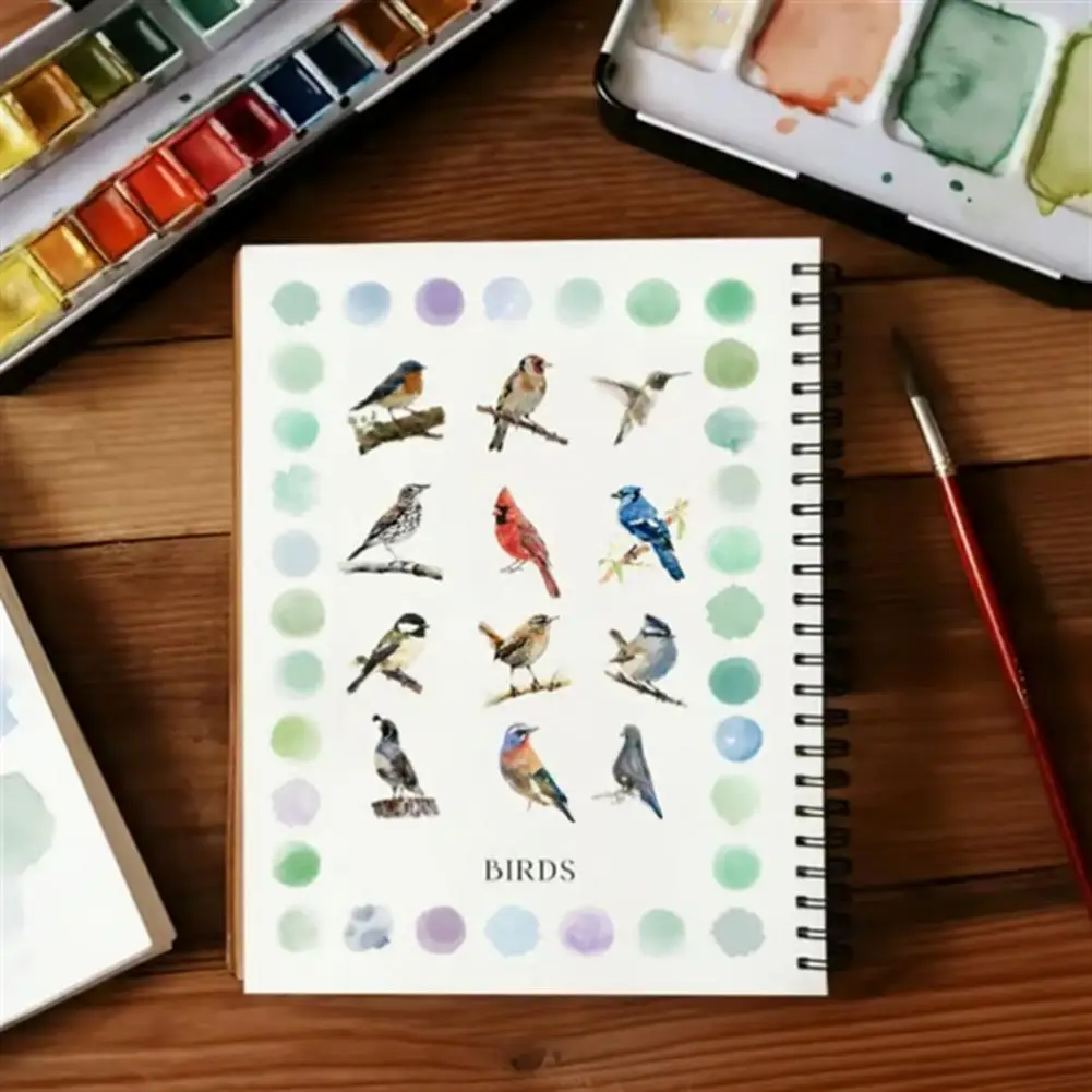 Watercolor Workbook Coloring Book Step-by-Step Tutorials For Flowers Beginner Friendly Painting Kit For Learning Stress Relief