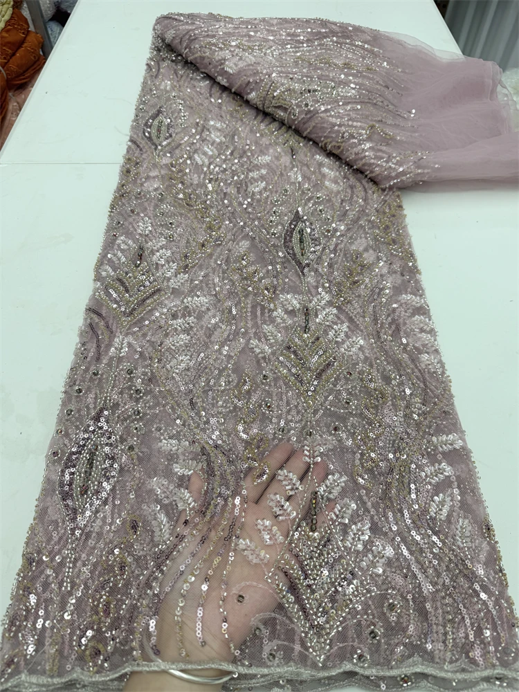 

Модная вышивка высшего качества, французский тюль, кружево, новые африканские роскошные бусины, нигерийская сетка с блестками, кружевная ткань для женского платья
