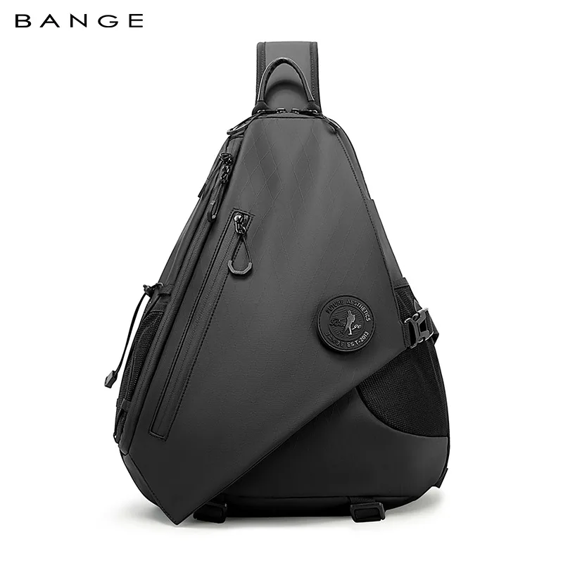 

bange Men's single shoulder fashion light crossbody men's waterproof large capacity chest bag leisure backpack